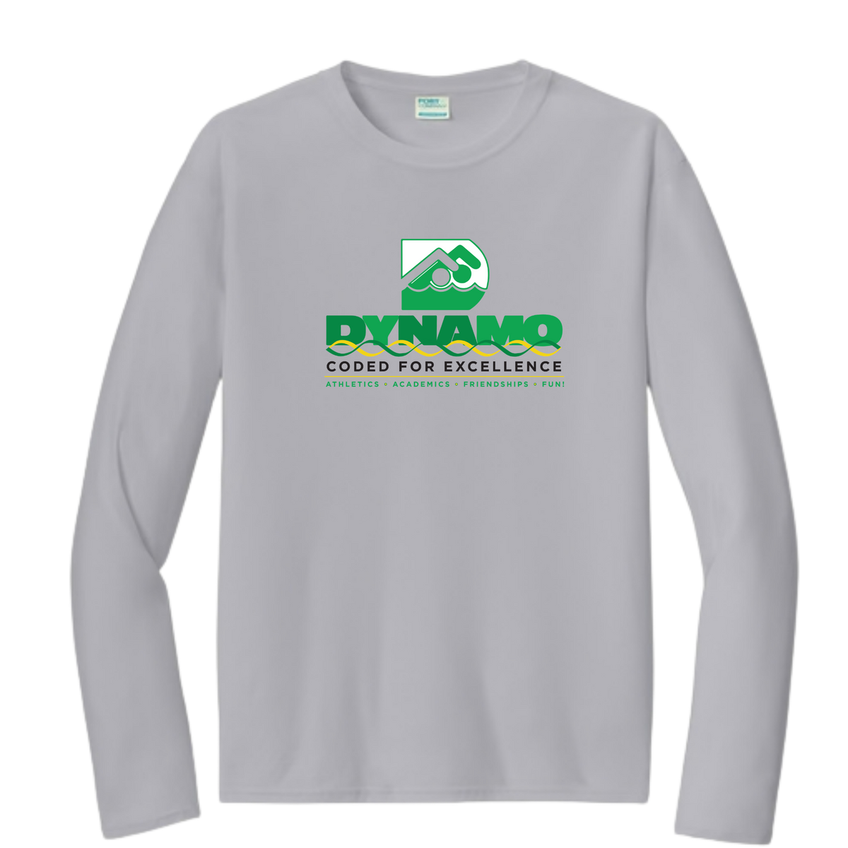 Performance Long-Sleeve Tee (Heat Pressed) - Dynamo Swim Club