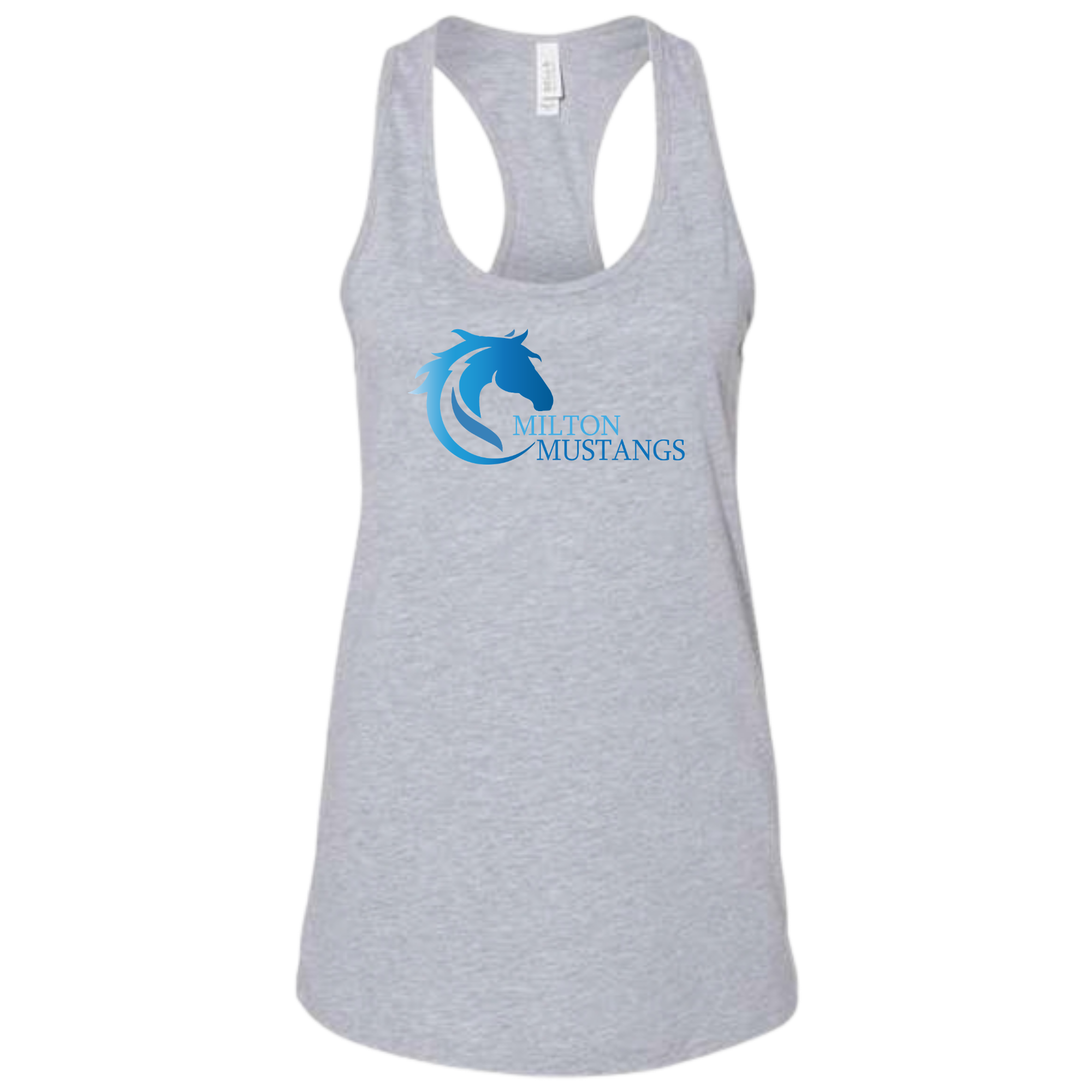 Ladies'  Racerback Tank (Customized) - Milton Mustangs