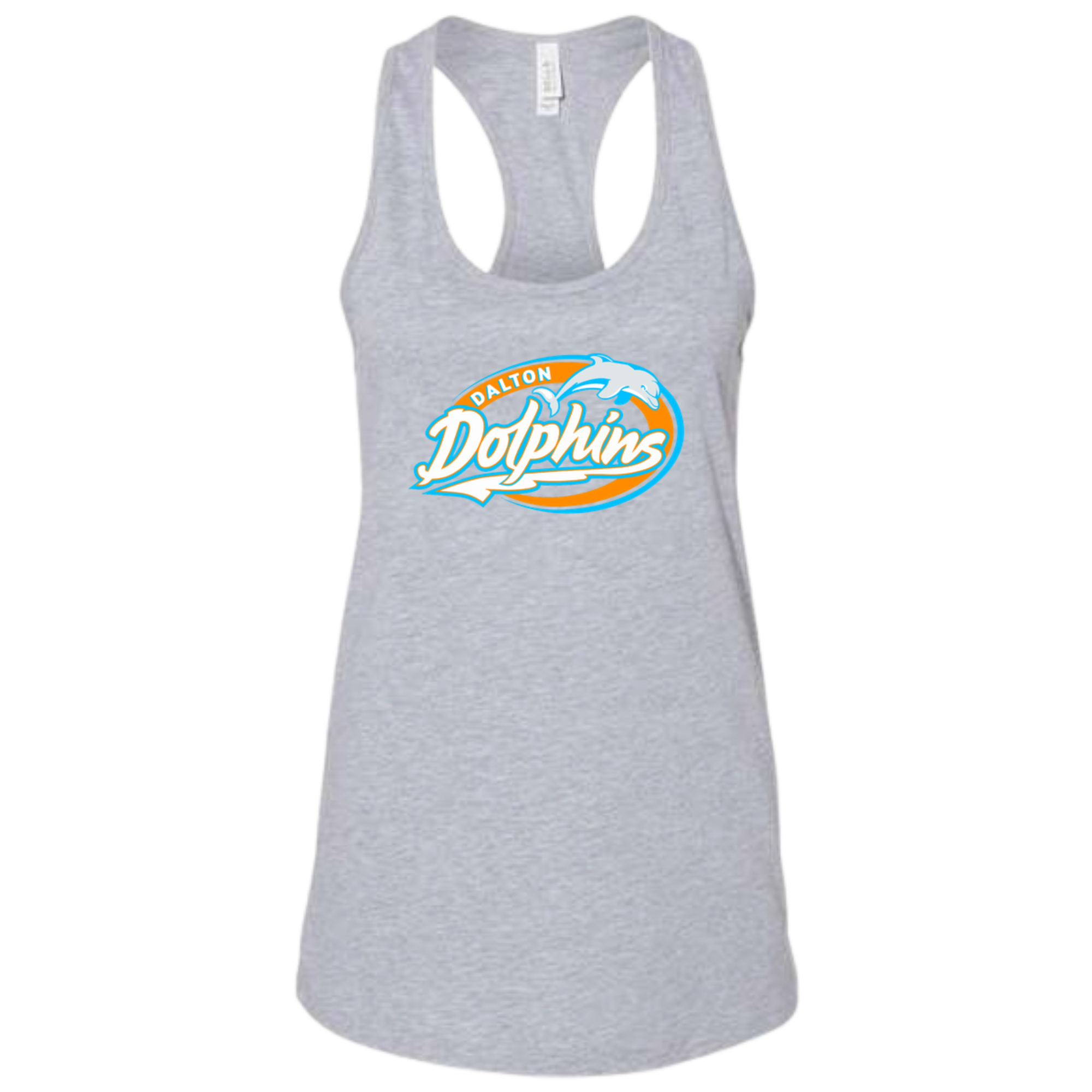 Ladies'  Racerback Tank (Customized) - Dalton Dolphins