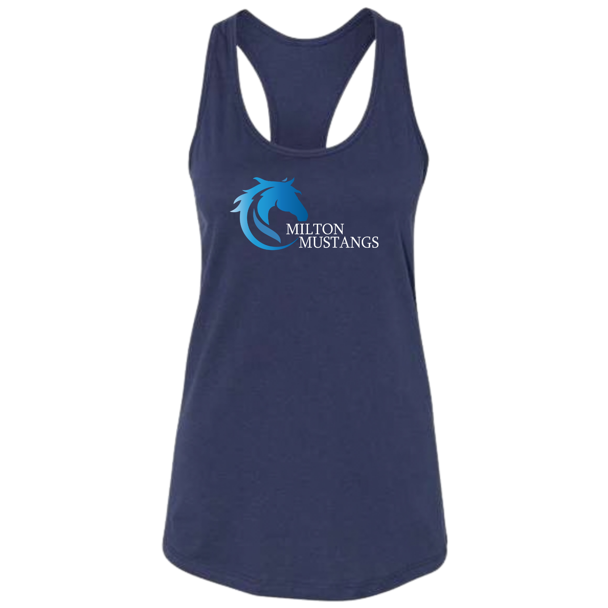 Ladies'  Racerback Tank (Customized) - Milton Mustangs
