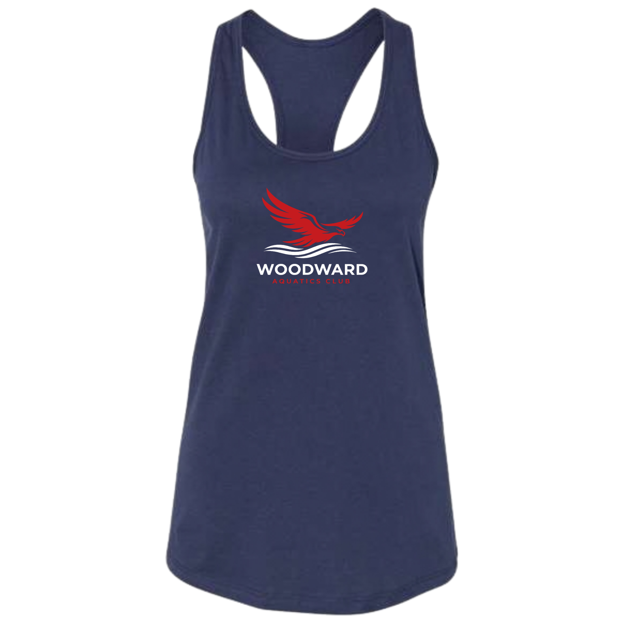 Ladies'  Racerback Tank (Customized) - Woodward Aquatics Club
