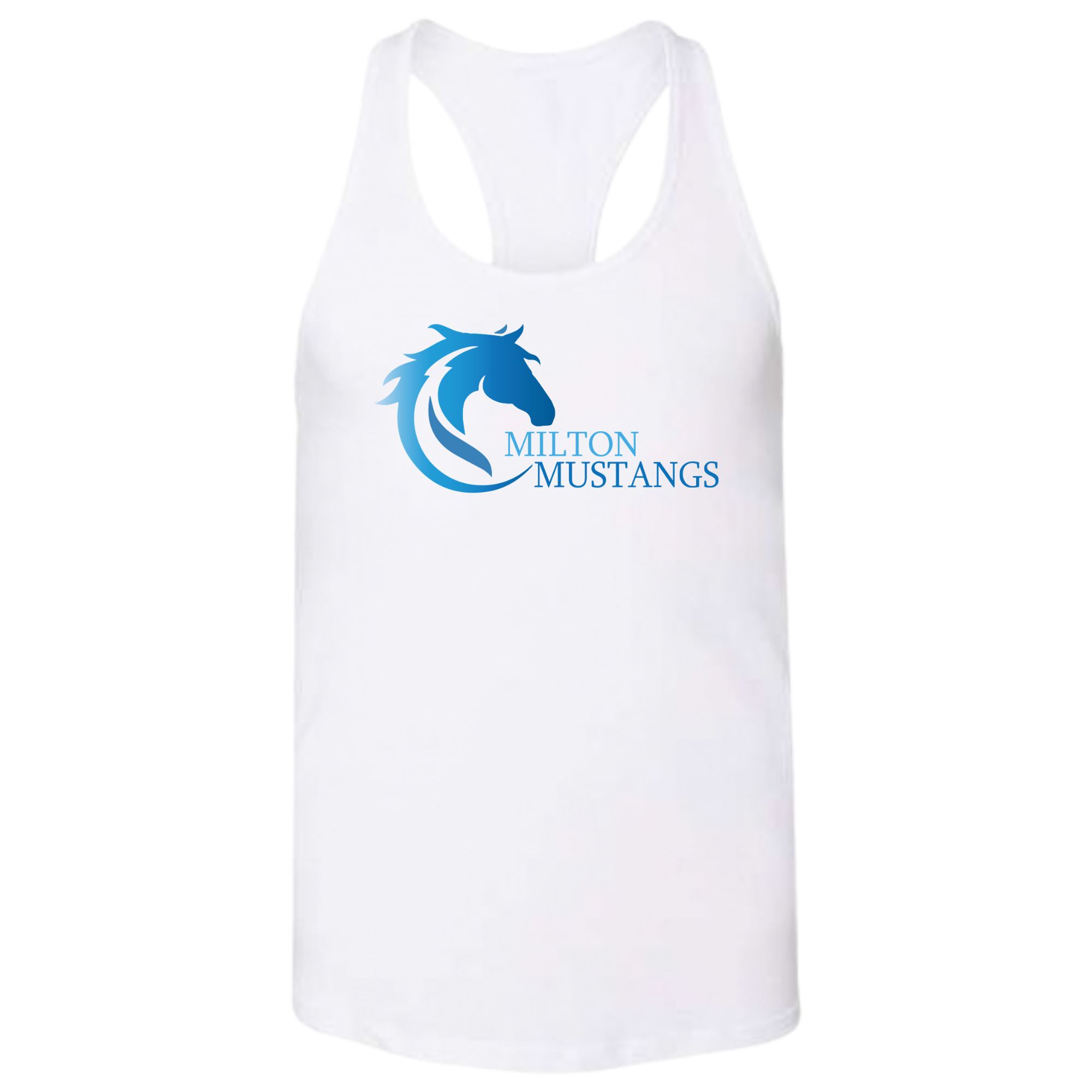 Ladies'  Racerback Tank (Customized) - Milton Mustangs