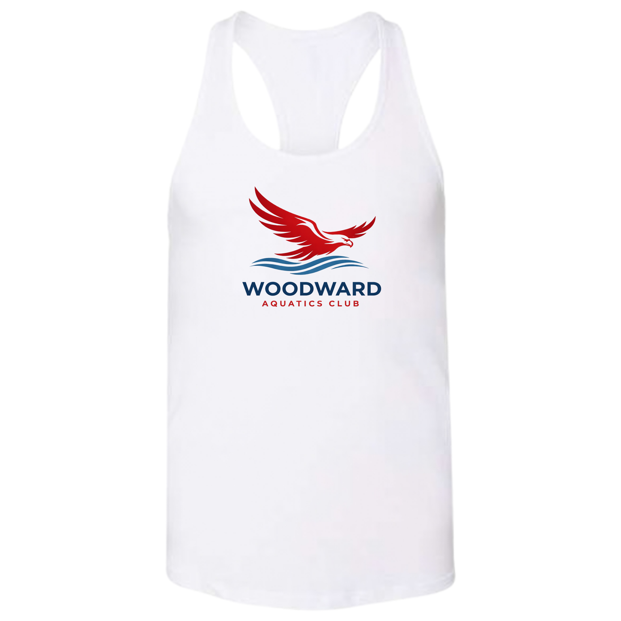 Ladies'  Racerback Tank (Customized) - Woodward Aquatics Club