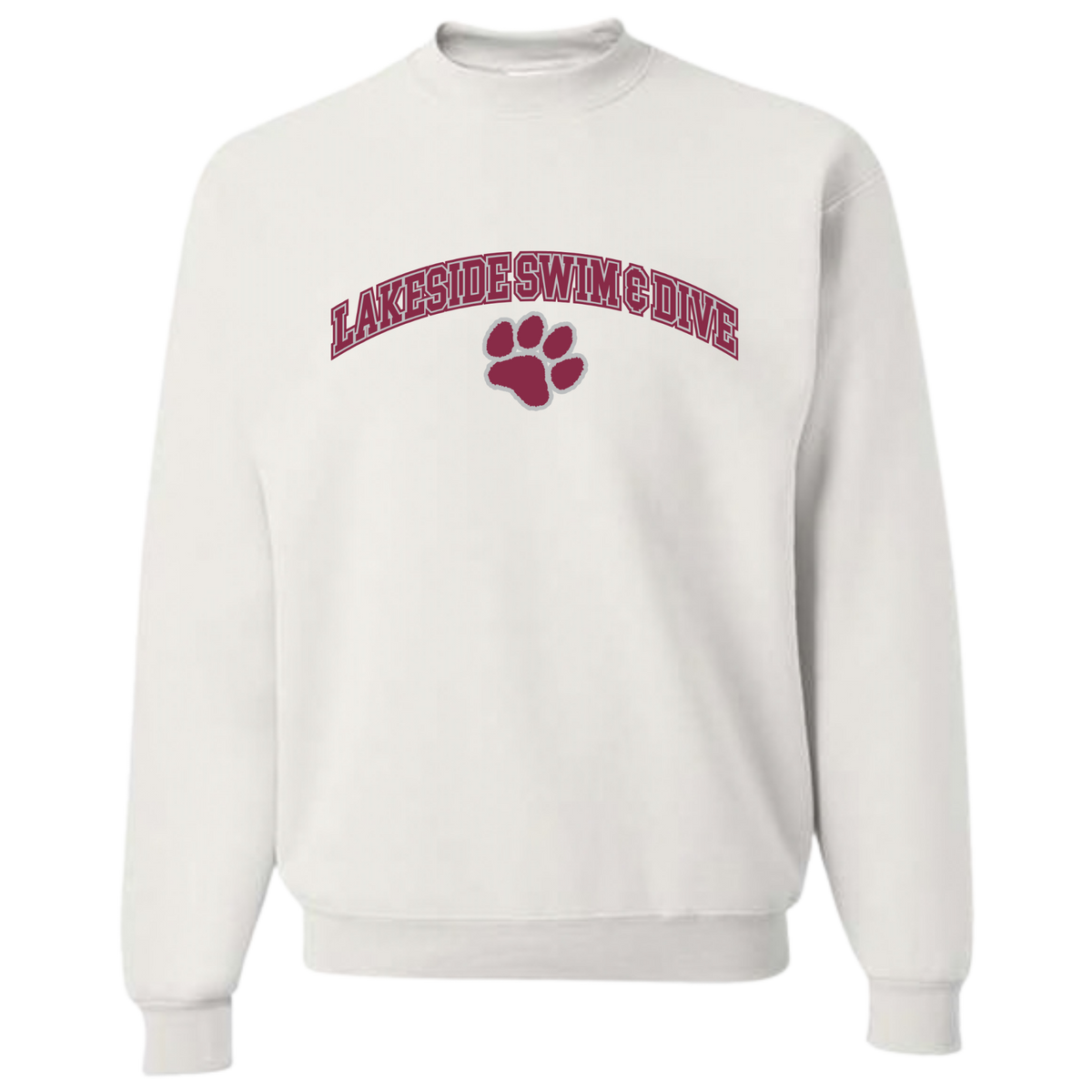 Medium Weight Unisex Crew Neck Sweatshirt (Heat Pressed) - Lakeside HS