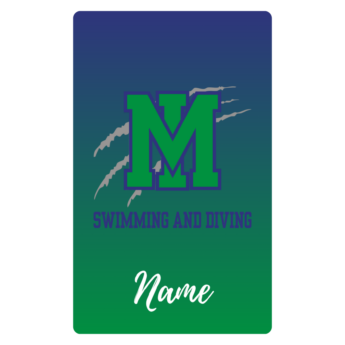 Aluminum Bag Tag (Customized) - Mountain Island Charter High School