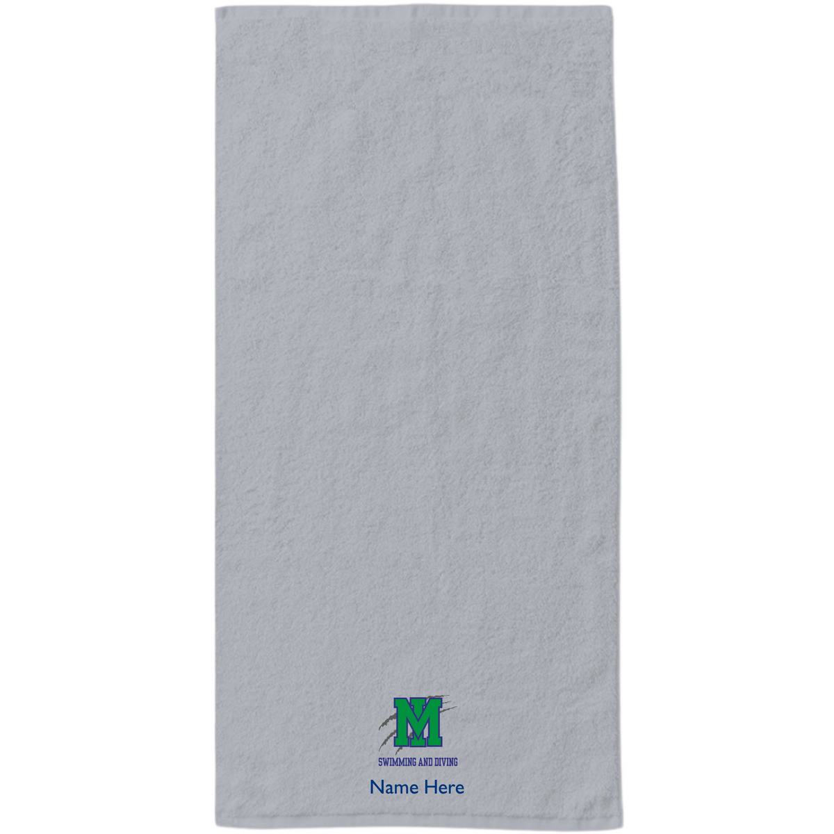 34" x 70" Velour Towel (Embroidered) - Mountain Island Charter High School