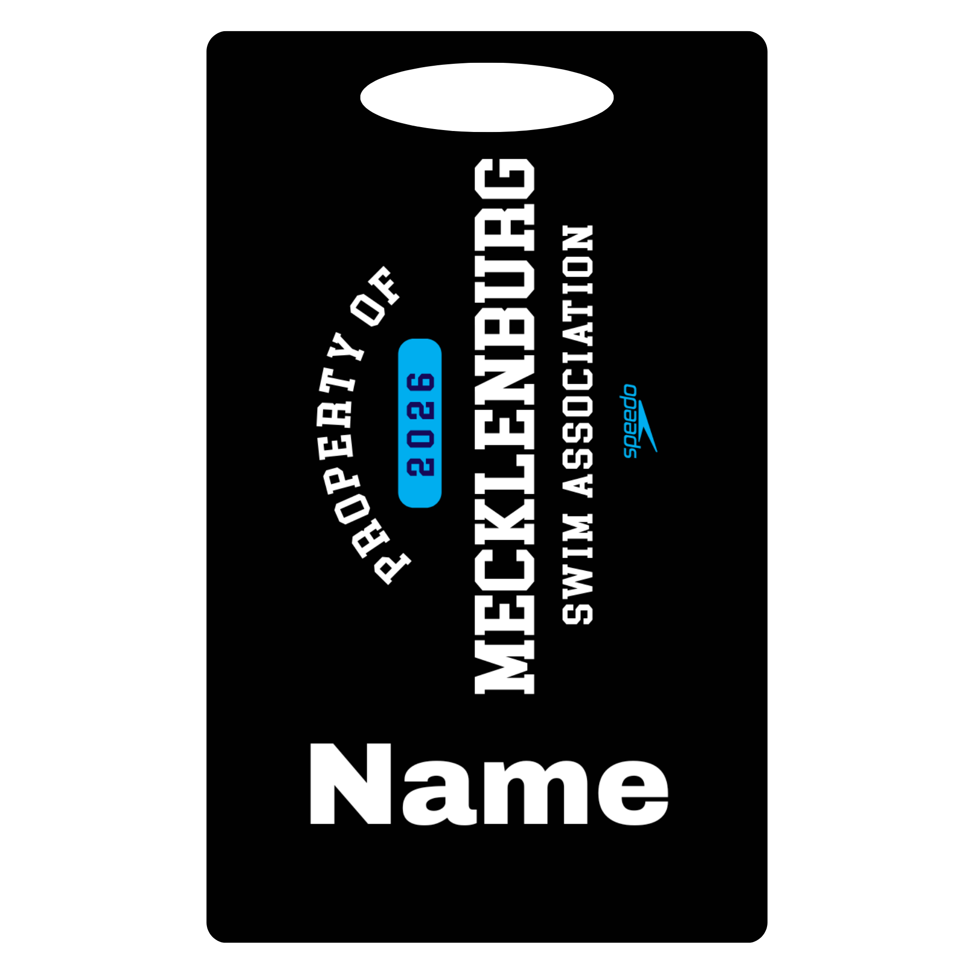 Aluminum Bag Tag - Property of Mecklenburg Logo (Customized) - MSA