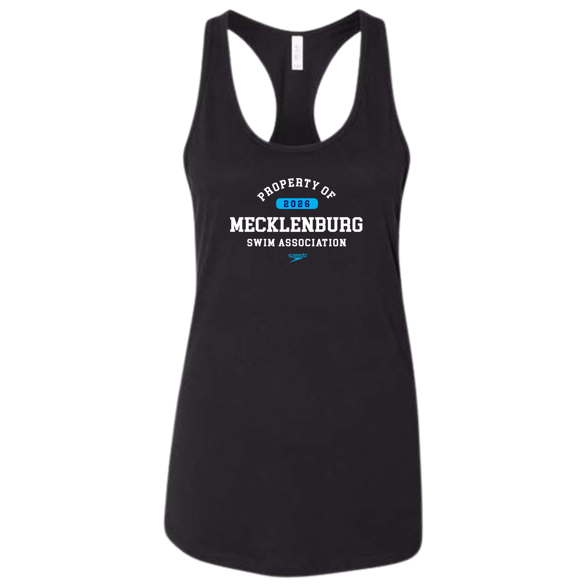 Ladies'  Racerback Tank - Property of Mecklenburg Logo (Customized) - MSA