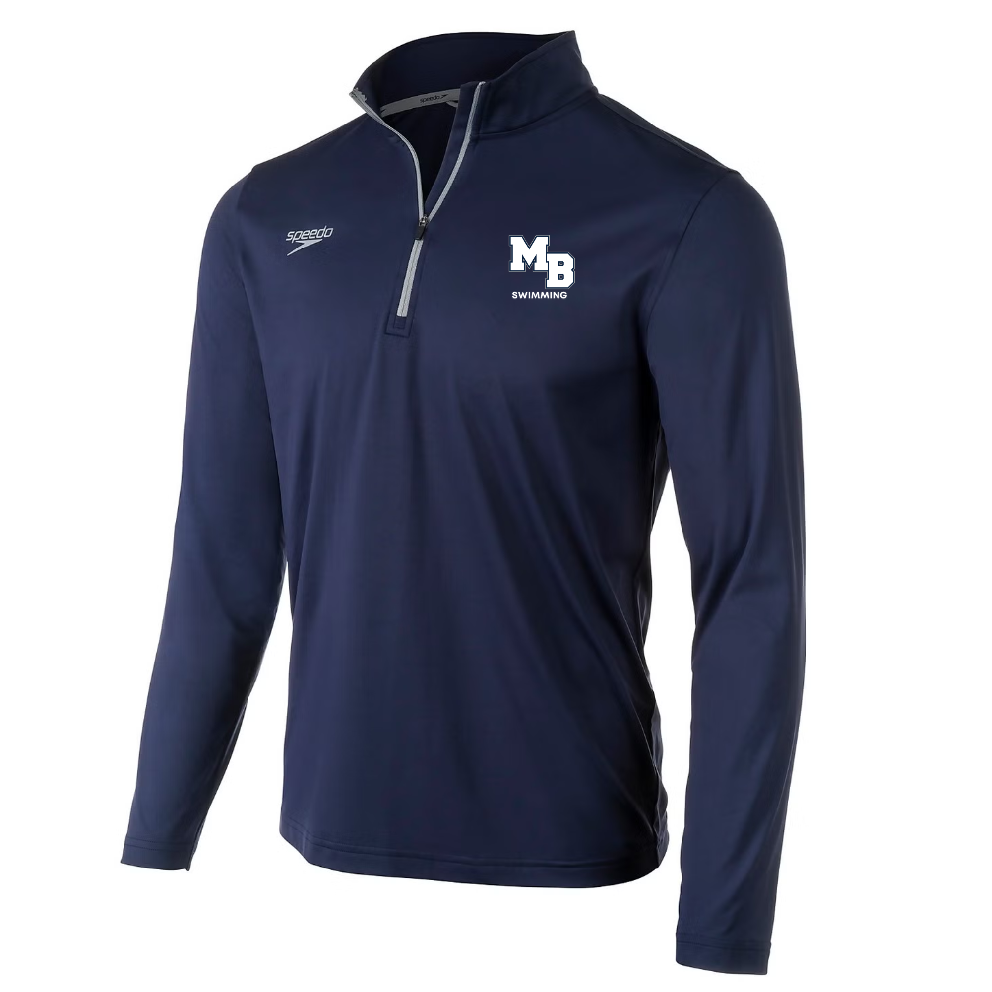 Speedo Jersey 1/4 Zip Long Sleeve T-Shirt (Customized) - Mount Bethel