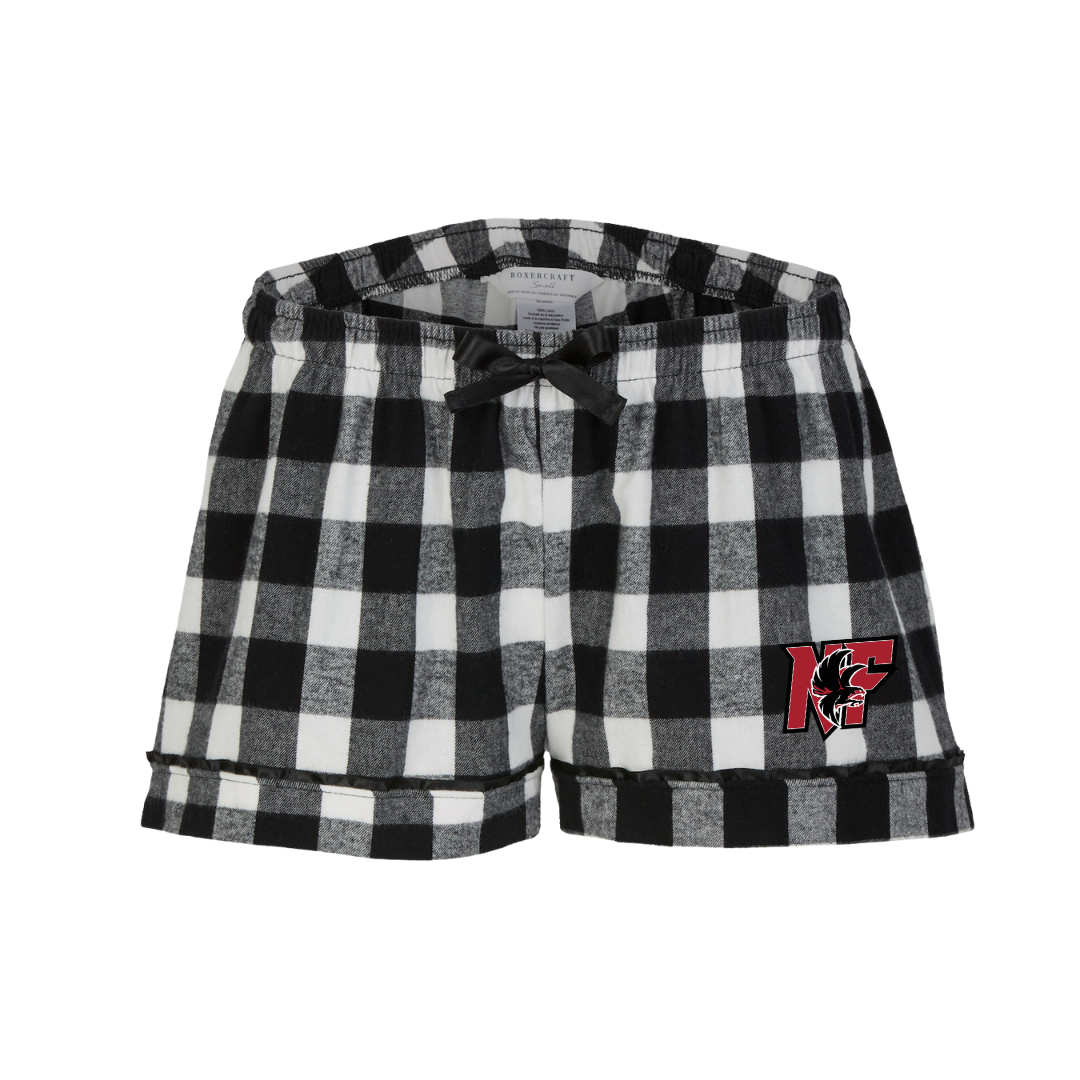 Boxercraft Women's Flannel Short (Heat Press) 'N' LOGO - Nation Ford High School