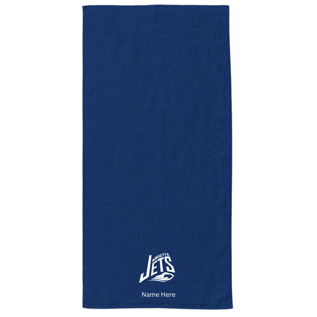 34" x 70" Velour Towel (Customized) - Marietta Jets