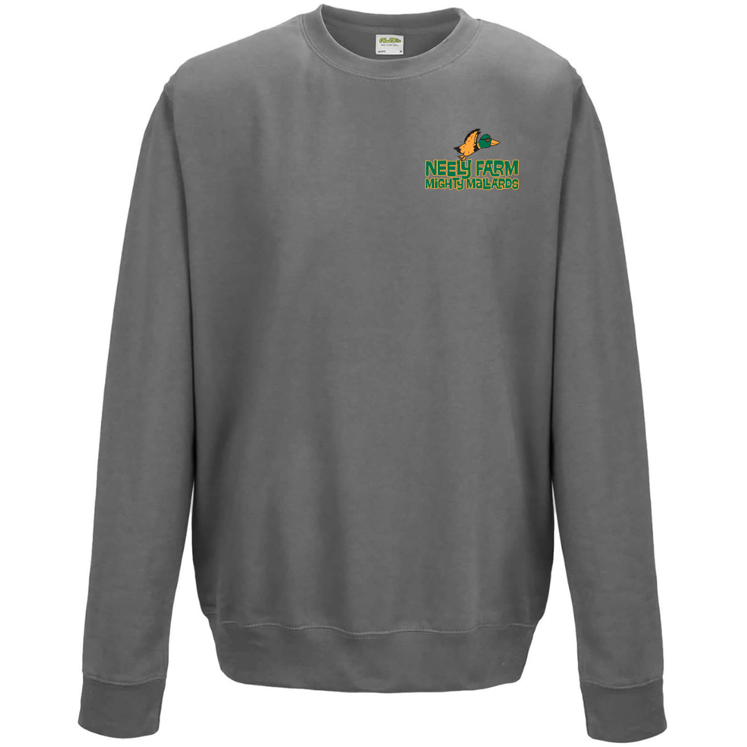 Medium Weight Unisex Crew Neck Sweatshirt Mighty Mallards Logo (Customized) - Neely Farm