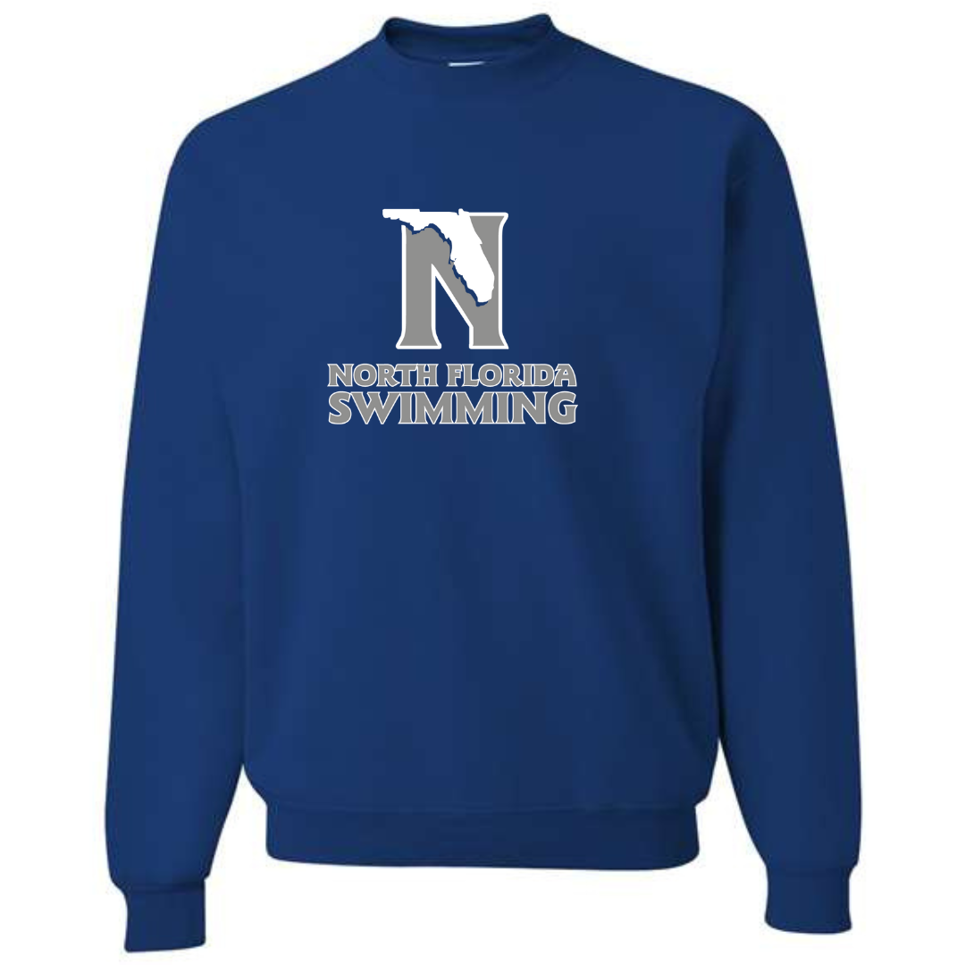 Fleece Crew Neck Sweatshirt (Customized) - North Florida Swimming