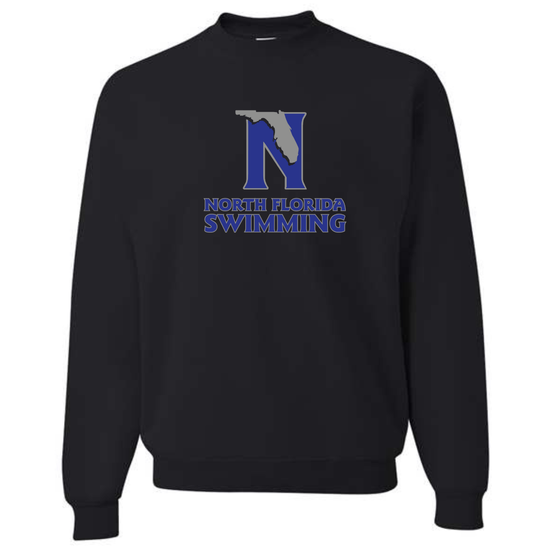 Fleece Crew Neck Sweatshirt (Customized) - North Florida Swimming