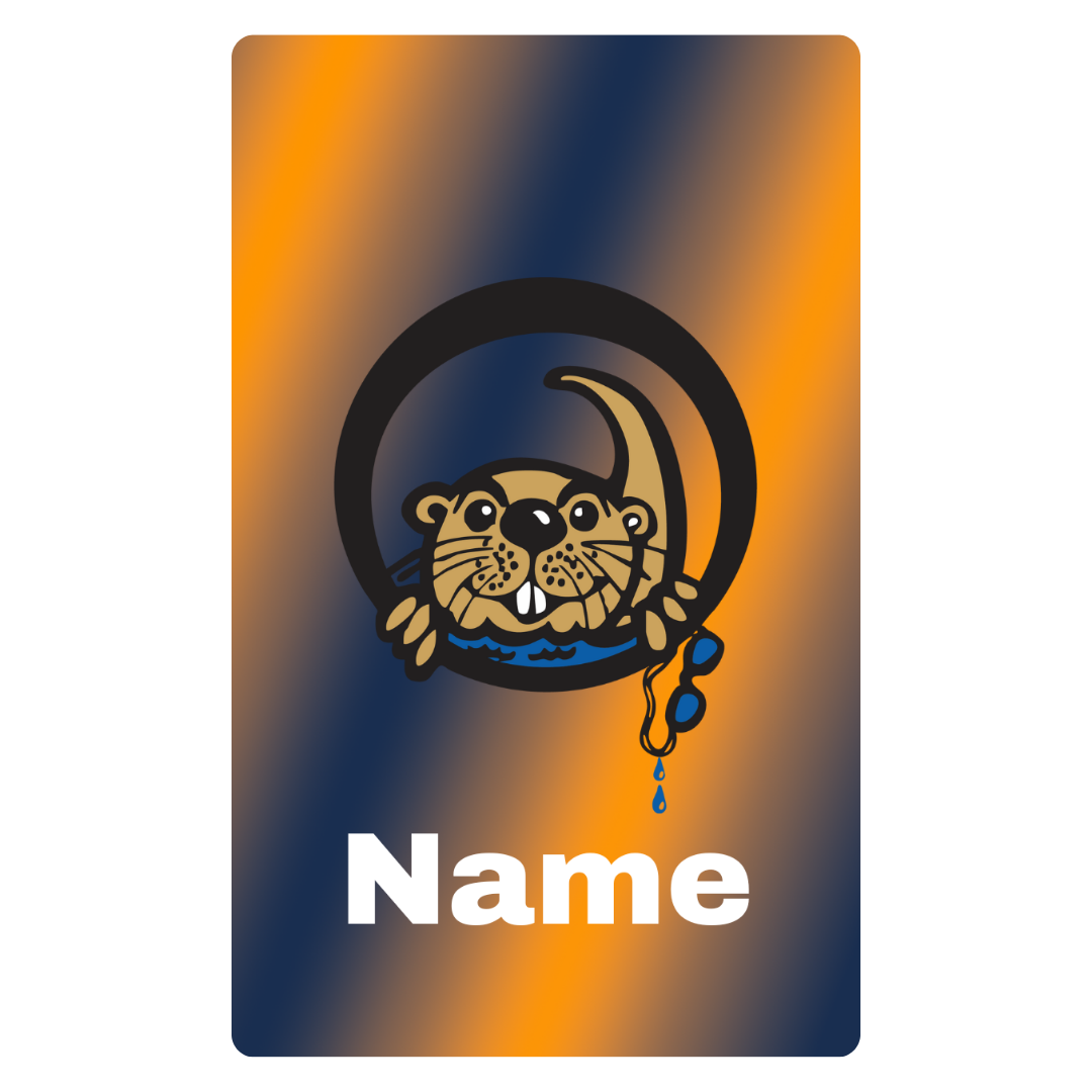 Aluminum Bag Tag (Customized) - Orange Shoals
