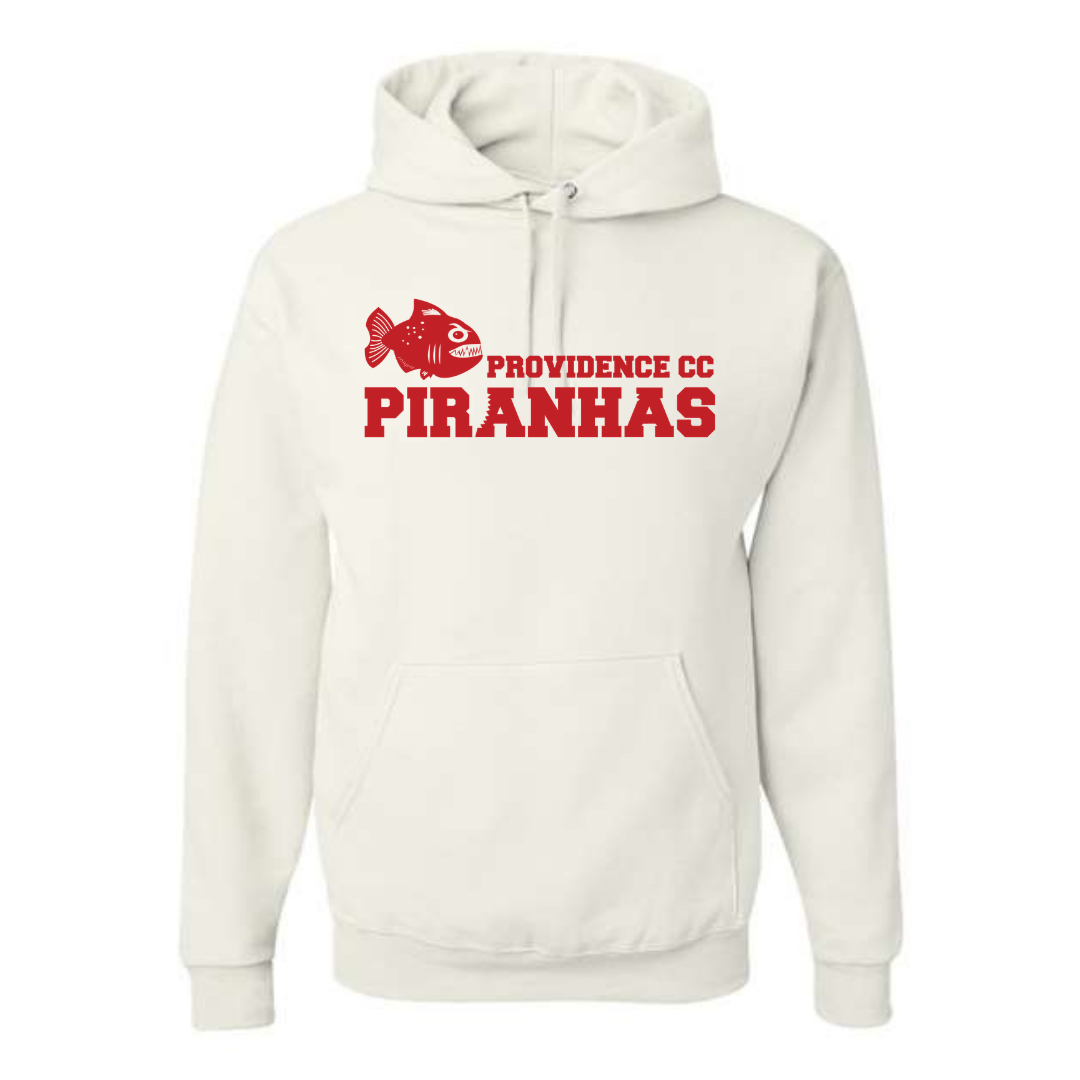 Medium Weight Unisex Hooded Sweatshirt - Piranhas Logo (Heat Press) - Providence CC