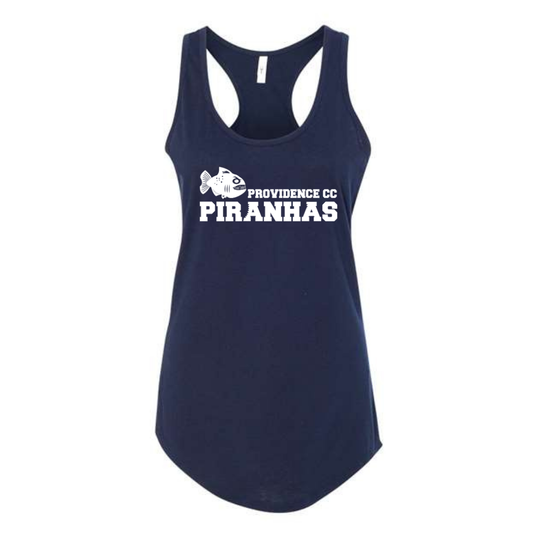 Ladies'  Racerback Tank - Piranhas Logo (Heat Press) - Providence CC