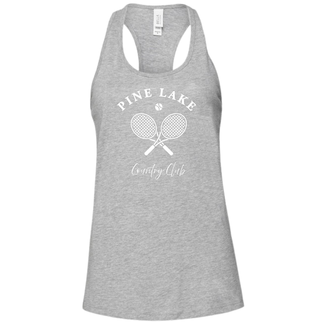 Ladies Racerback Flowy Tank (Customoized) - Pine Lake CC Tennis
