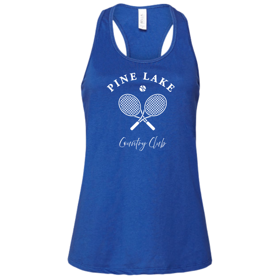 Ladies Racerback Flowy Tank (Customoized) - Pine Lake CC Tennis