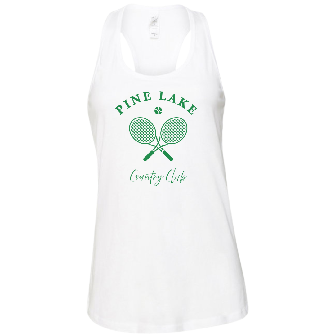 Ladies Racerback Flowy Tank (Customoized) - Pine Lake CC Tennis