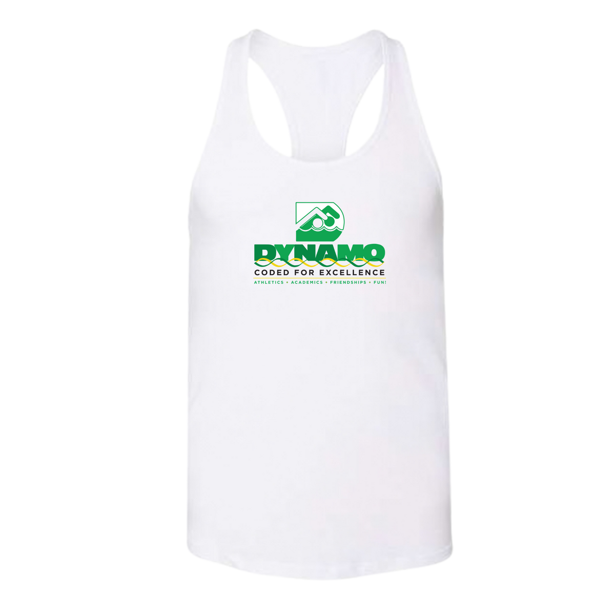 Ladies'  Racerback Tank (Heat Pressed) - Dynamo Swim Club