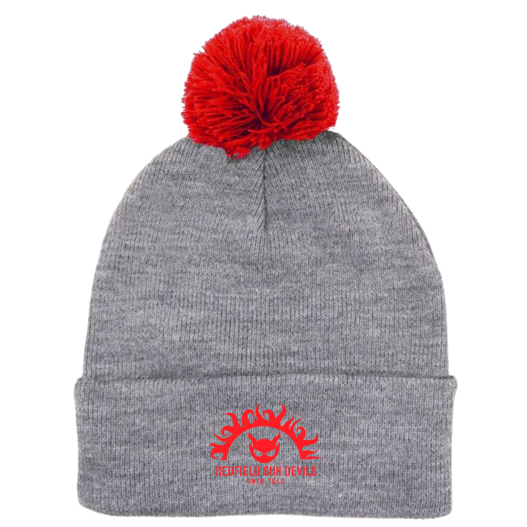 Puff Ball Beanie (Customized) - Redfield