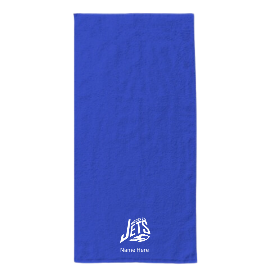 34" x 70" Velour Towel (Customized) - Marietta Jets
