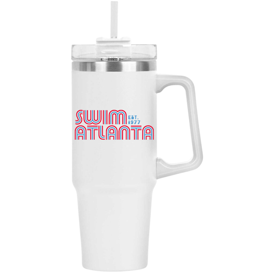 40oz Insulated Tumbler Retro Gamer Logo (Customized) - Swim Atlanta