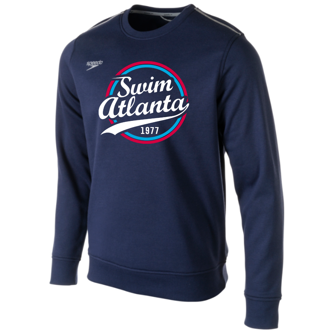 Speedo Fleece Crew Neck Sweatshirt Circle Logo (Customized) - Swim Atlanta