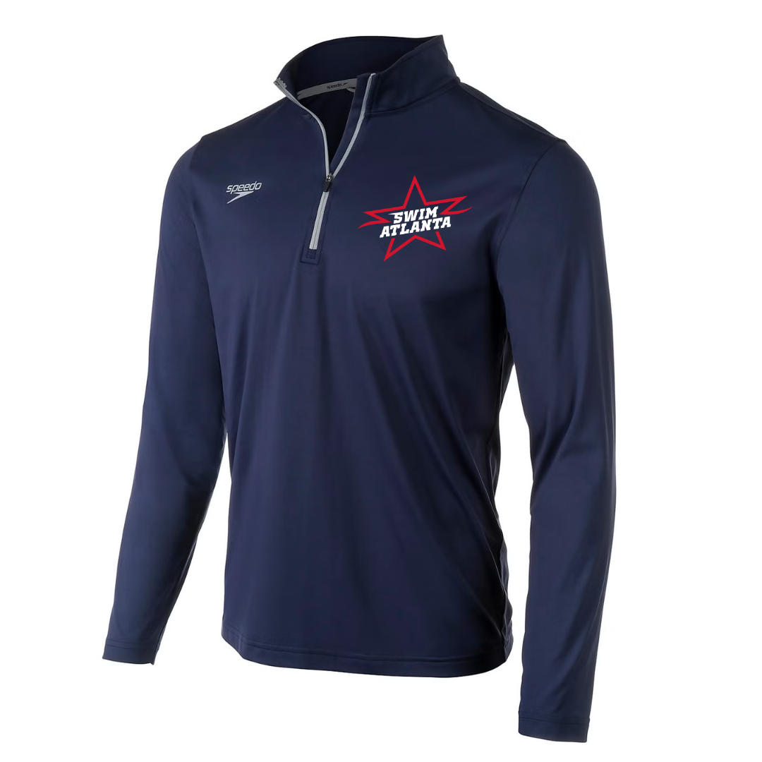 Speedo Jersey 1/4 Zip Long Sleeve T-Shirt (Customized) - Swim Atlanta