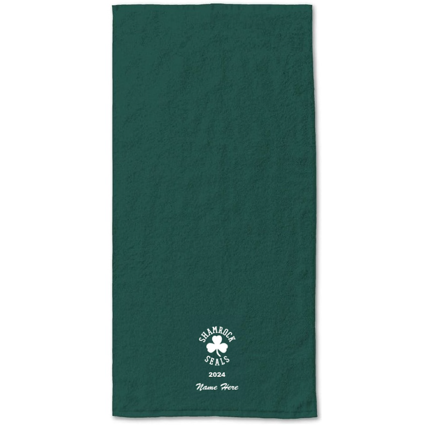 34" x 70" Velour Towel (Customized) - Shamrock