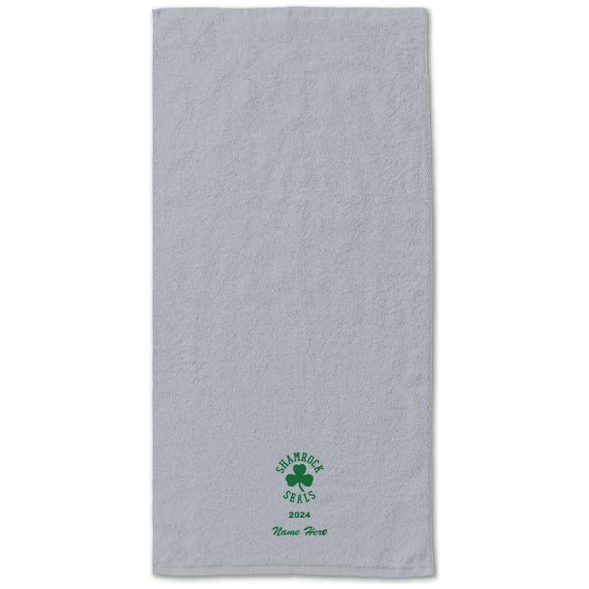 34" x 70" Velour Towel (Customized) - Shamrock