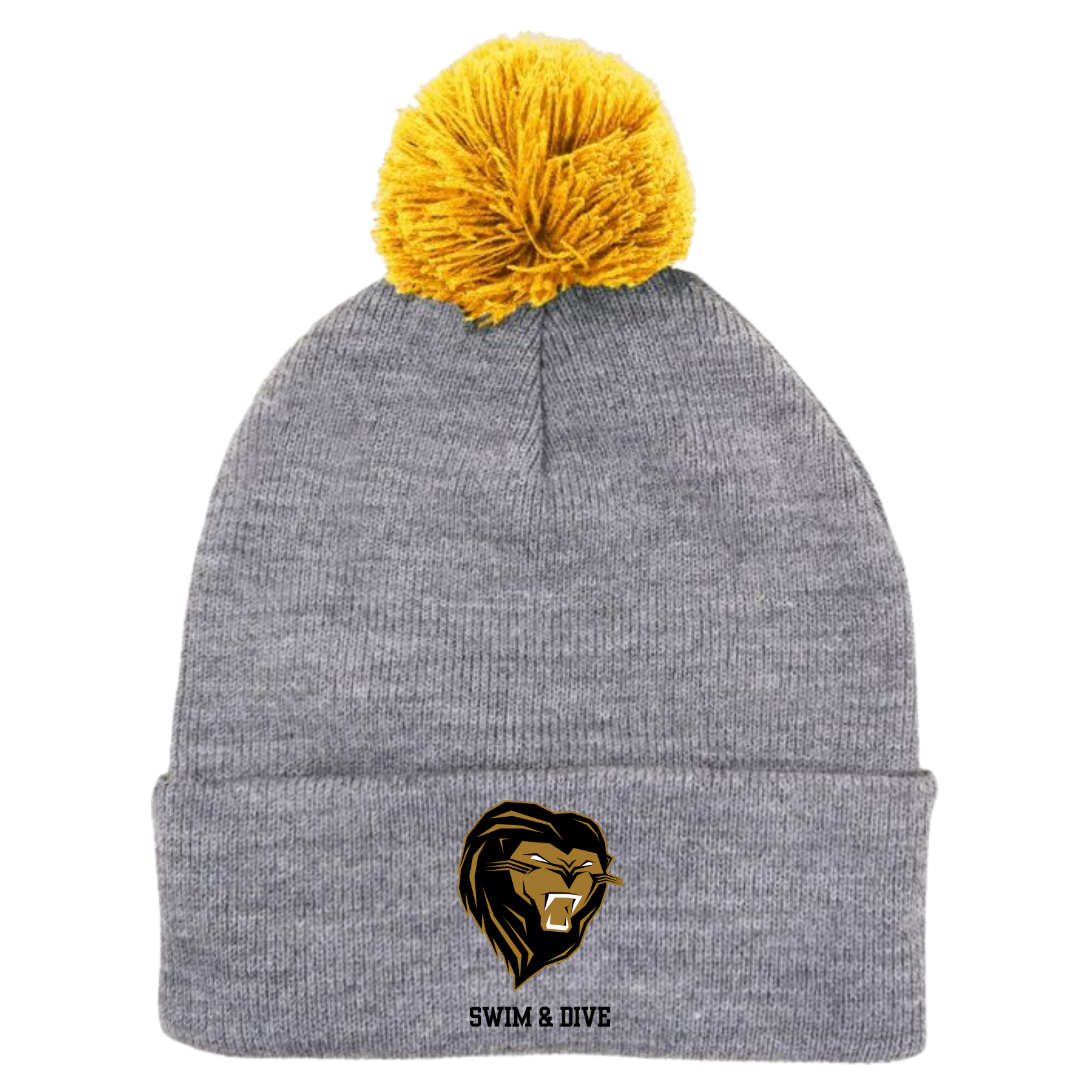 Puff Ball Beanie (Customized) - Shelby High School