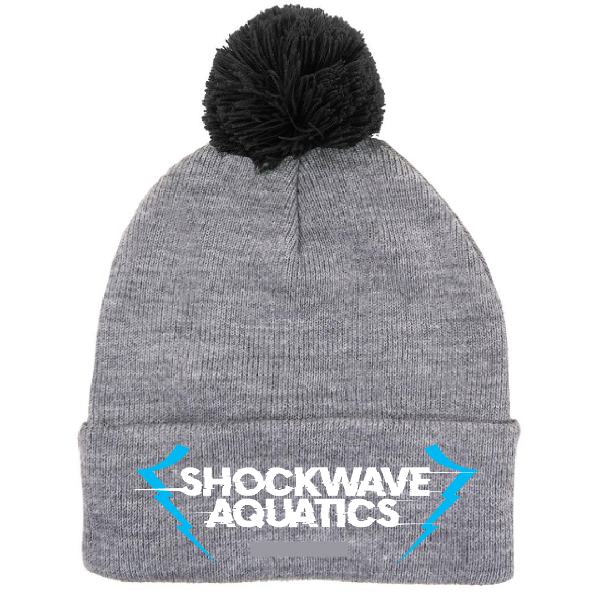 Puff Ball Beanie Text Logo (Customized) - Shockwave
