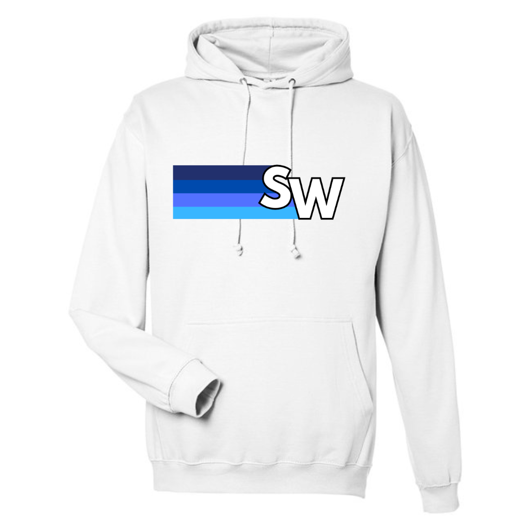 Medium Weight Unisex Hooded Sweatshirt Stripe Logo (Customized) - Shockwave