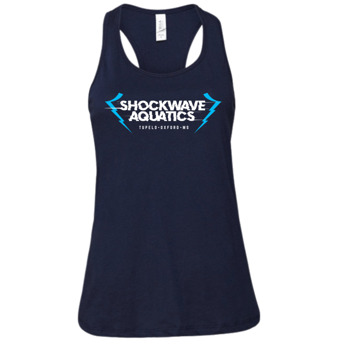 Ladies' Racer Back Tank Text Logo (Customized) - Shockwave