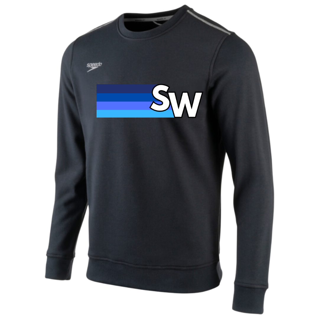 Speedo Fleece Crew Neck Sweatshirt Stripe Logo (Customized) - Shockwave