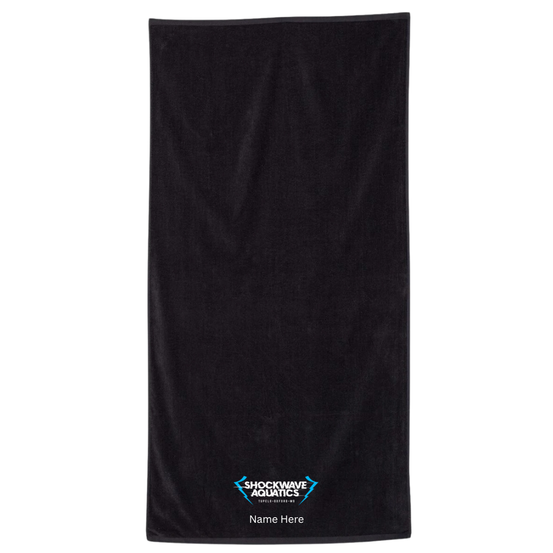 34" x 70" Velour Towel (Customized) - Shockwave Oxford