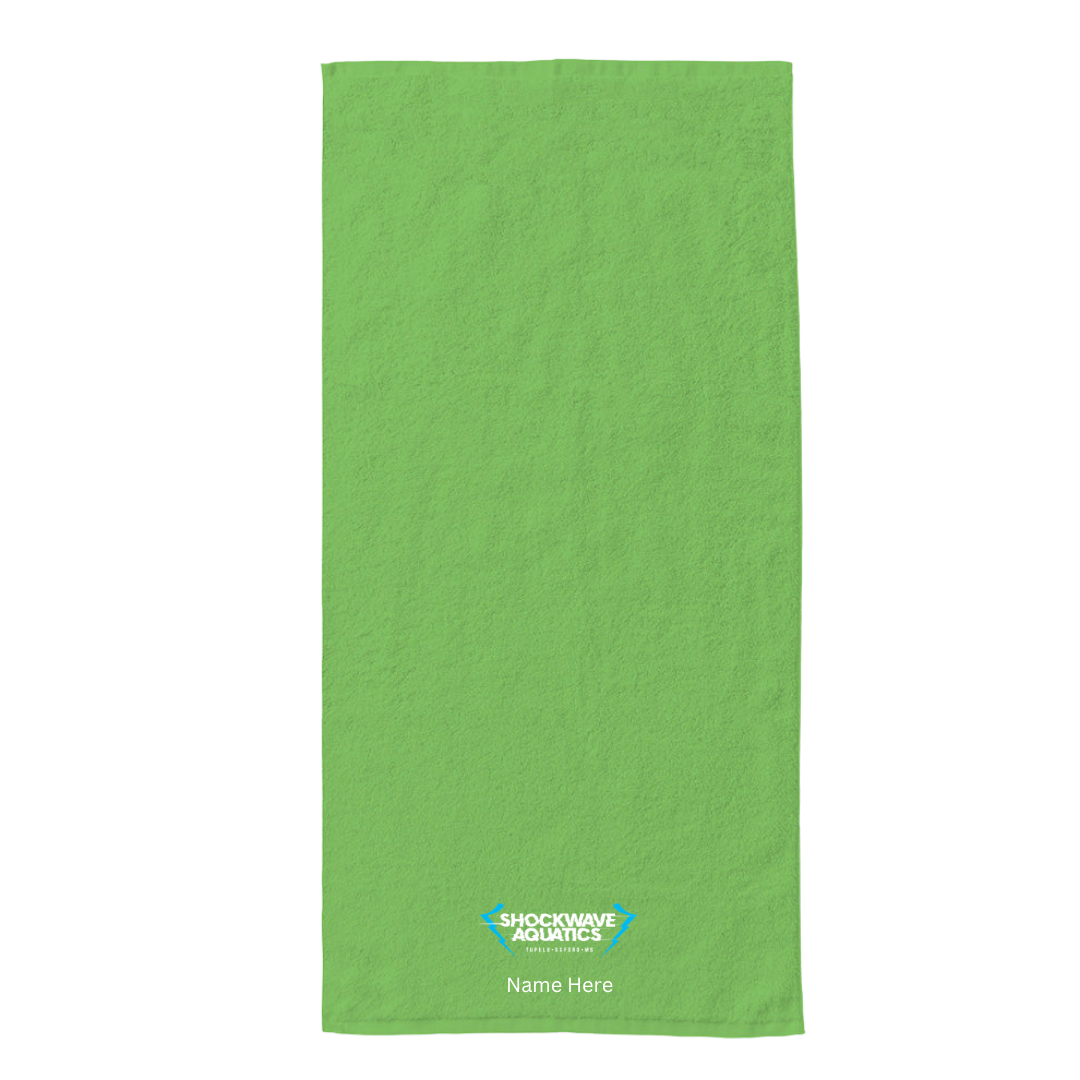 34" x 70" Velour Towel (Customized) - Shockwave Oxford