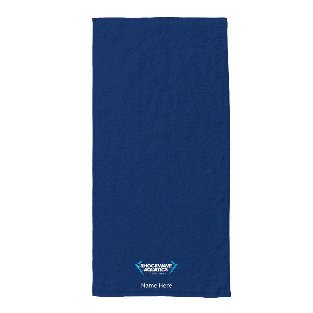 34" x 70" Velour Towel (Customized) - Shockwave Oxford