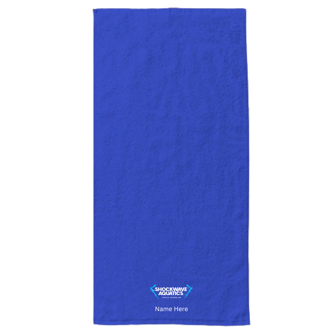 34" x 70" Velour Towel (Customized) - Shockwave Oxford