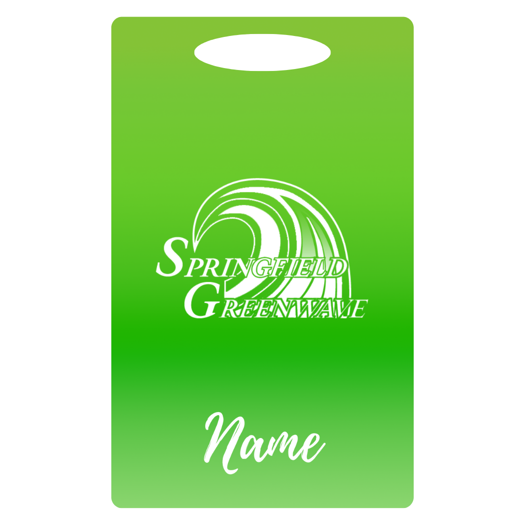 Aluminum Bag Tag (Customized) - Springfield Greenwave