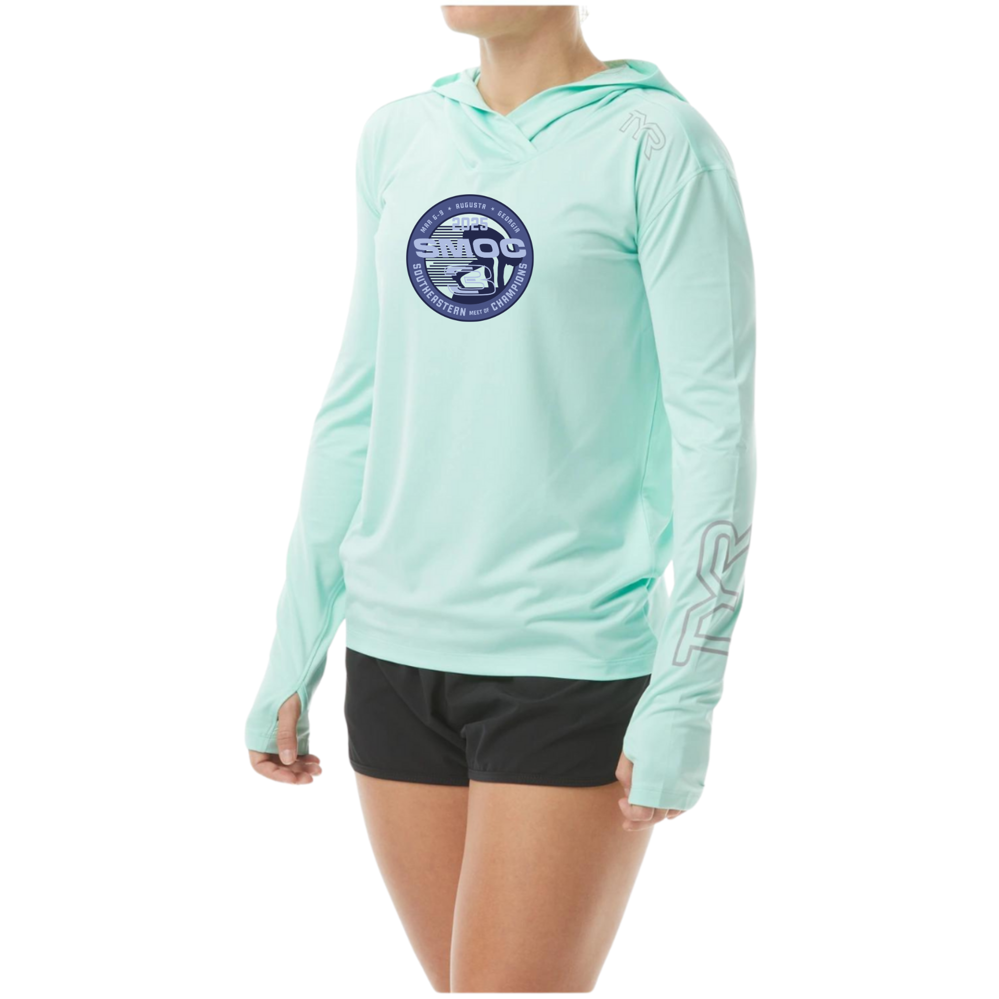 TYR Women's Sun Defense Hooded Shirt - (Customized) - Southeastern Meet of Champions