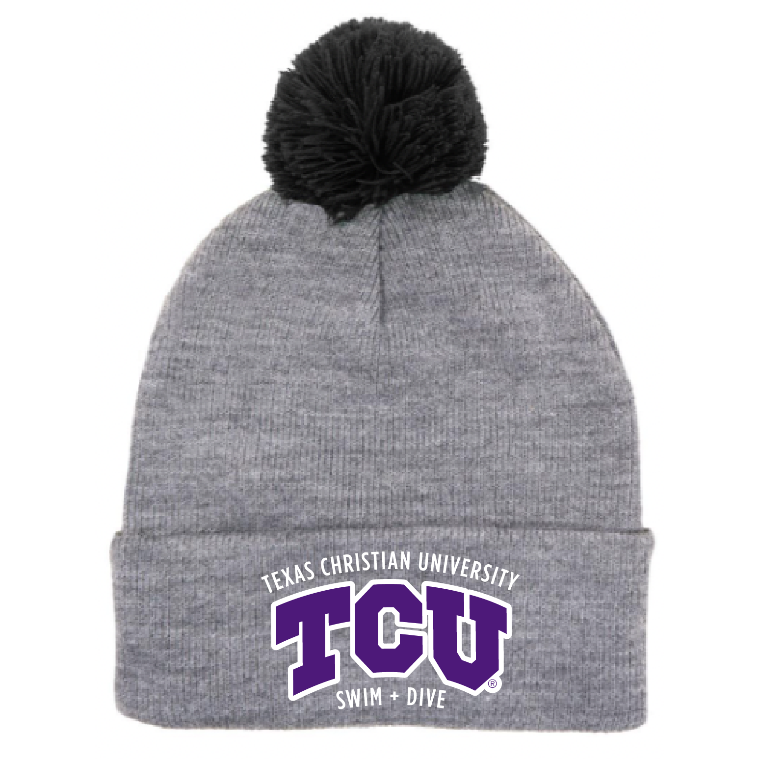 Puff Ball Beanie (Customized) - TCU