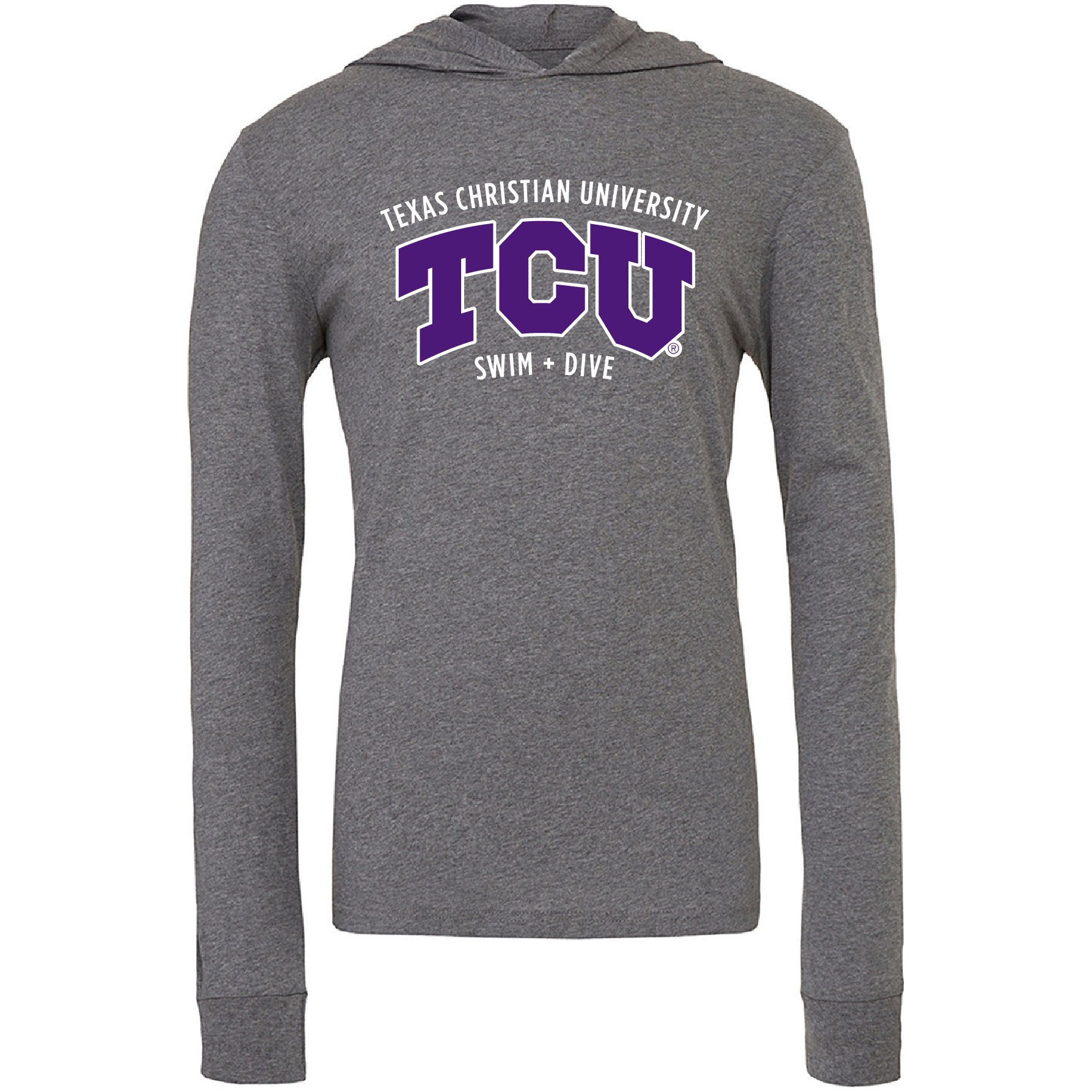 Bella+Cavas Unisex Jersey Long Sleeve Hooded Shirt #3 (Customized) - TCU