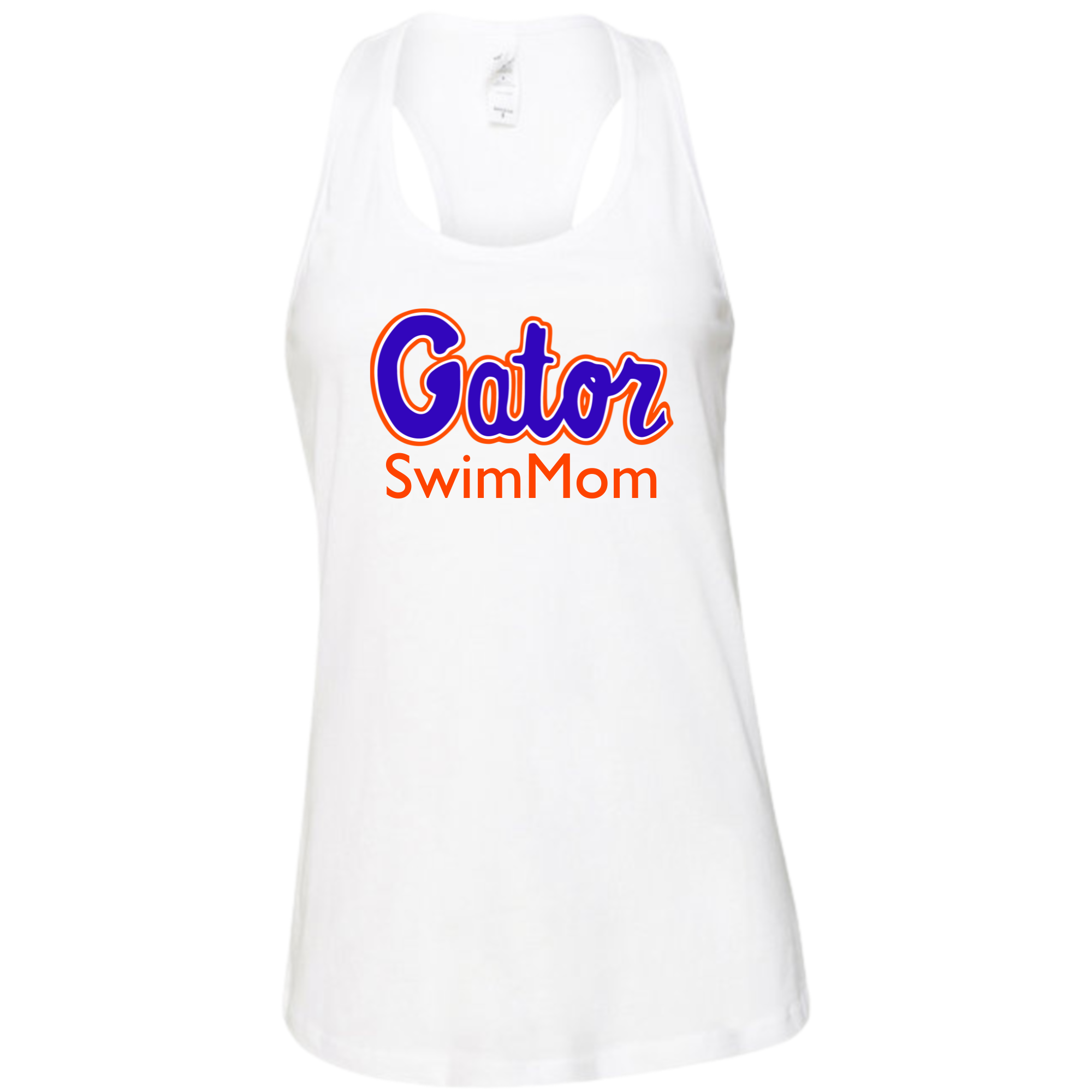 Ladies' Racer Back Tank Swim Mom (Customized) - Gator Swim Club