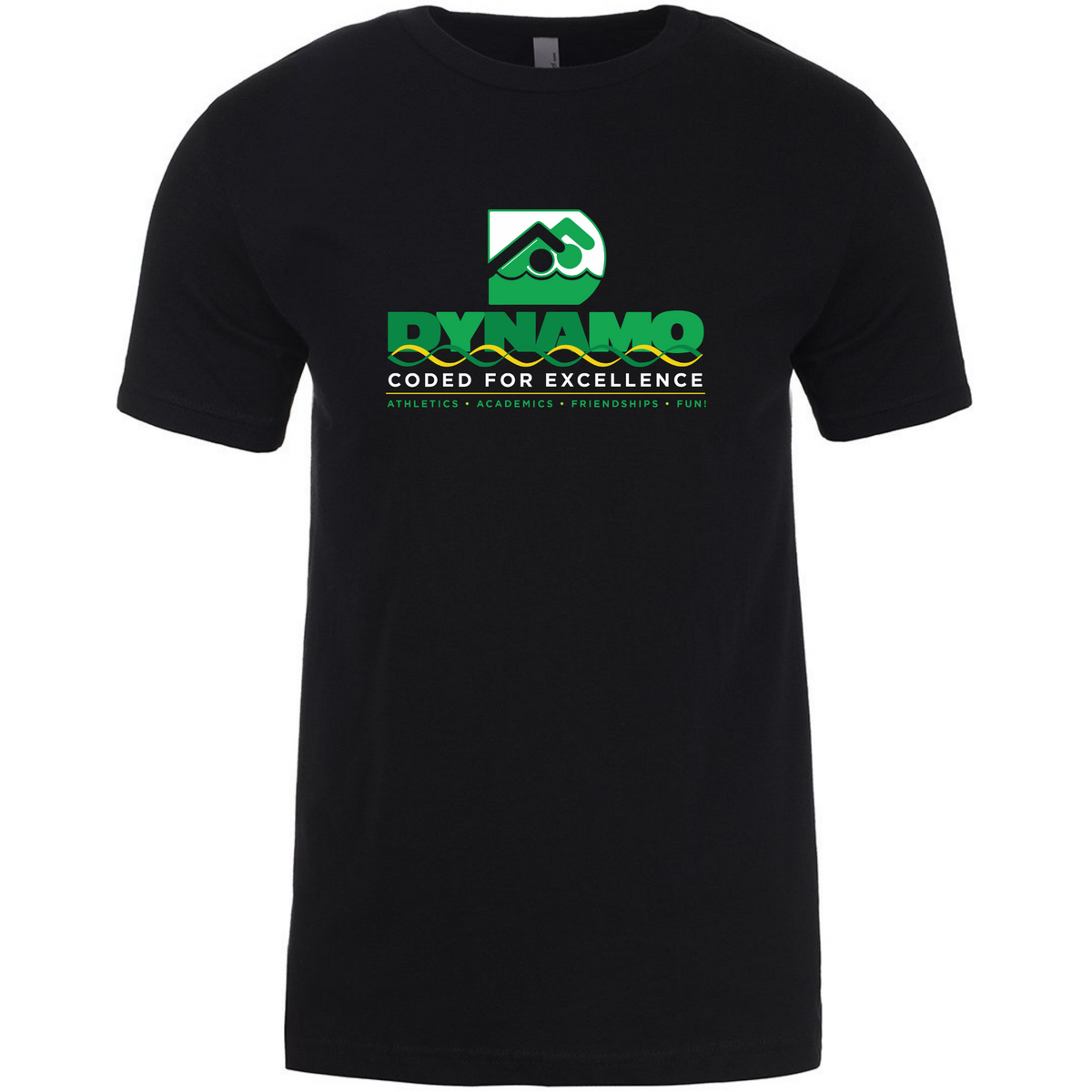Coded Logo Short Sleeve T-Shirt (Heat Pressed) - Dynamo Swim Club