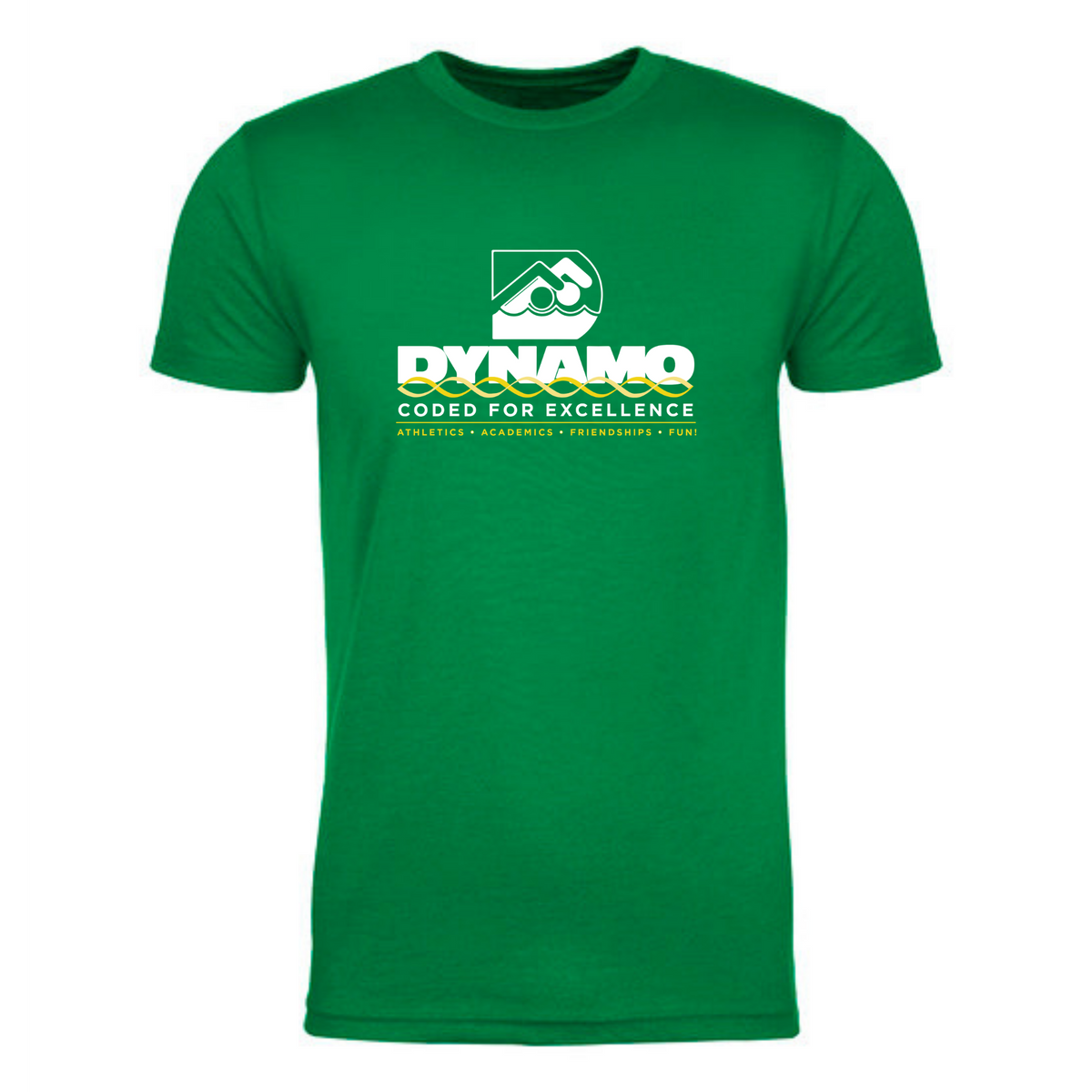 Coded Logo Short Sleeve T-Shirt (Heat Pressed) - Dynamo Swim Club