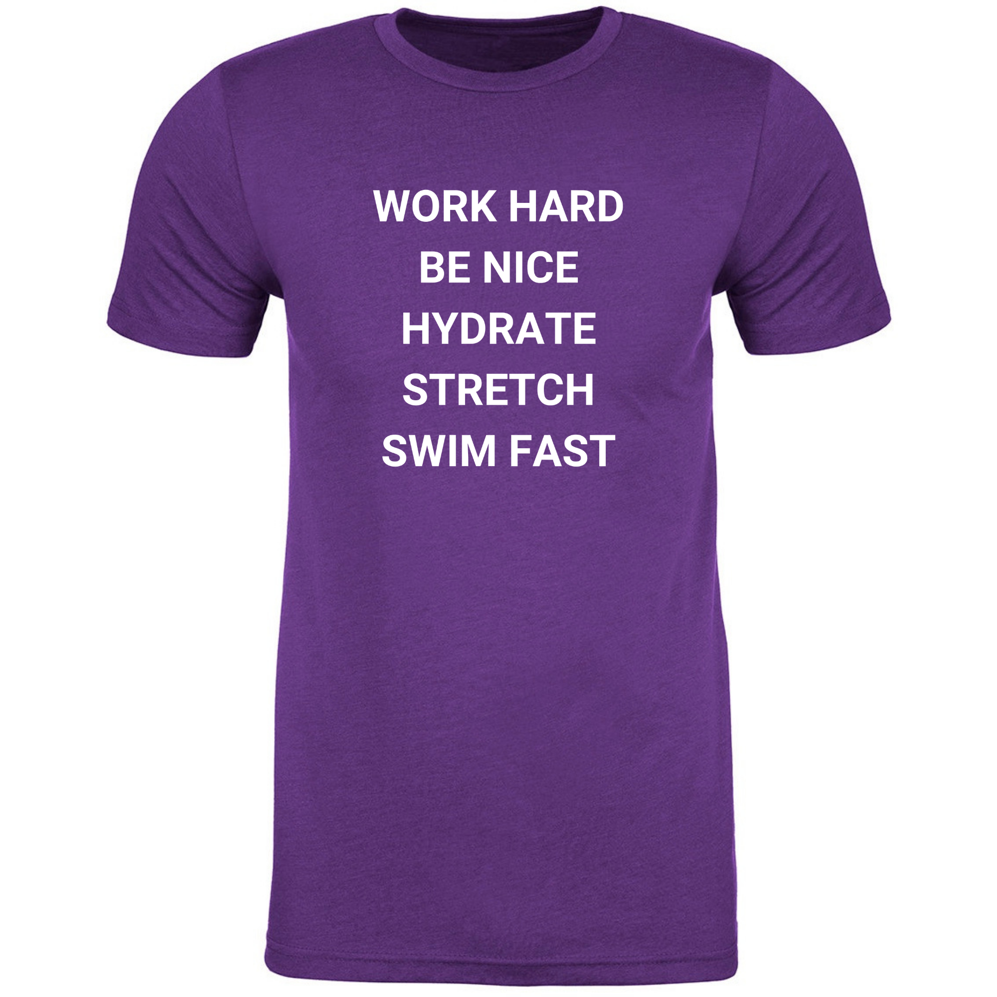 'Work Hard Be Nice Hydrate' Short Sleeve T-Shirt (Customized) - Salty Sports Society