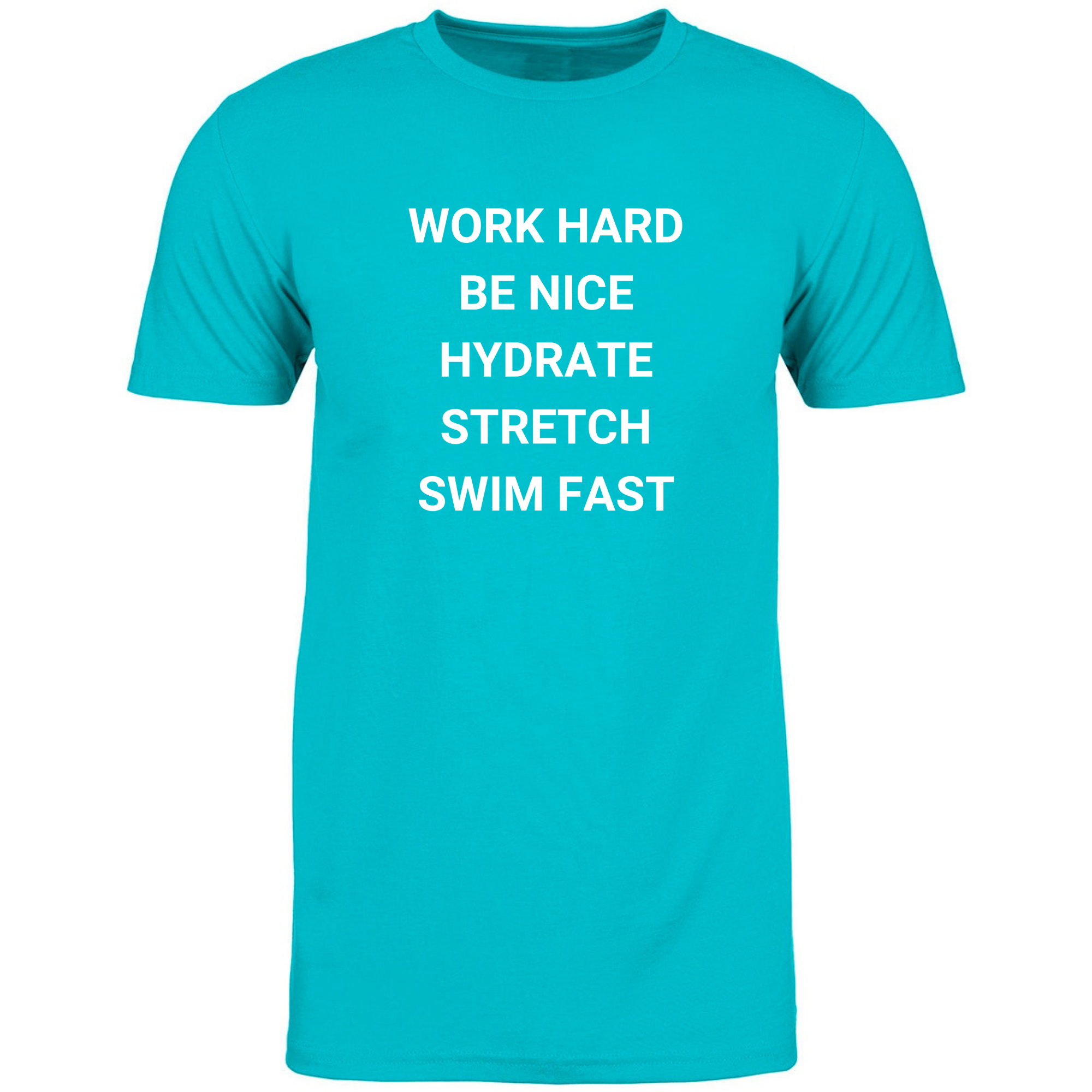 'Work Hard Be Nice Hydrate' Short Sleeve T-Shirt (Customized) - Salty Sports Society